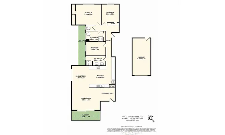 Floorplan of Homely apartment listing, 3/137 Moray Street, New Farm QLD 4005