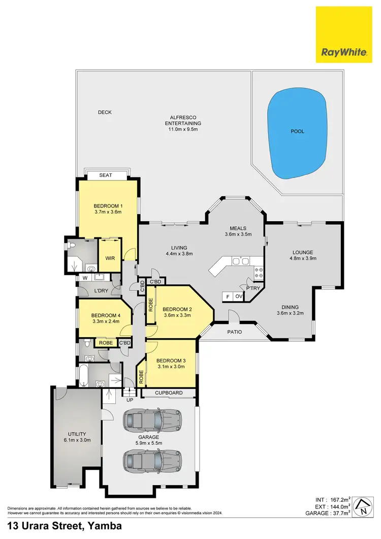 Floorplan of Homely house listing, 13 Urara Street, Yamba NSW 2464