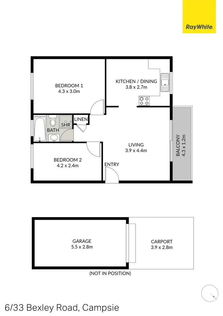 Floorplan of Homely apartment listing, 6/33 Bexley Road, Campsie NSW 2194