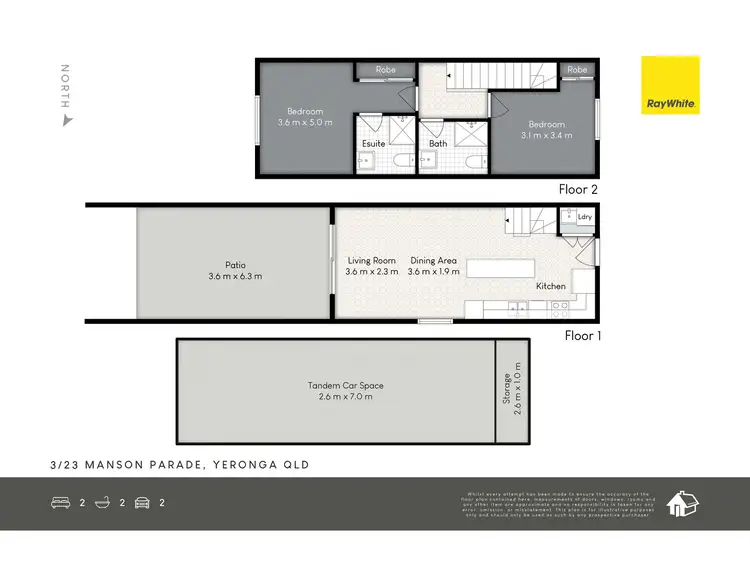 Floorplan of Homely townhouse listing, 3/21 Manson Parade, Yeronga QLD 4104