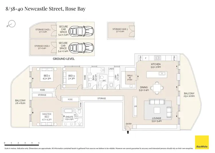 Floorplan of Homely apartment listing, 8/38-40 Newcastle Street, Rose Bay NSW 2029