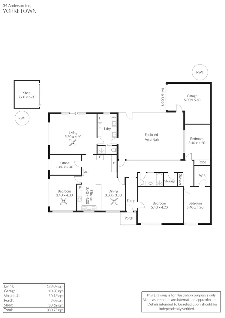Floorplan of Homely house listing, 34 Anderson Terrace, Yorketown SA 5576