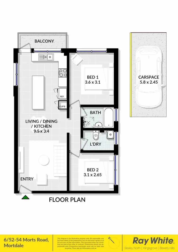 Floorplan of Homely unit listing, 6/52-54 Morts Road, Mortdale NSW 2223