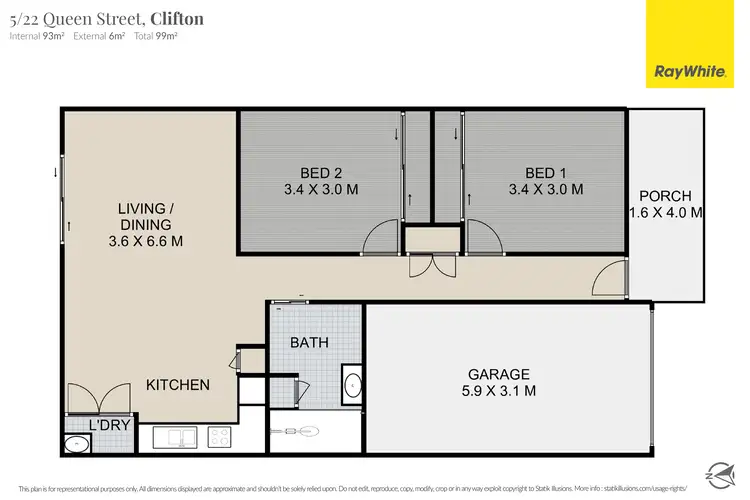Floorplan of Homely unit listing, 5/22 Queen Street, Clifton QLD 4361