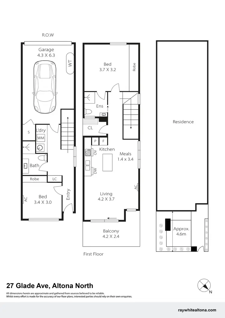 Floorplan of Homely townhouse listing, 27 Glade Avenue, Altona North VIC 3025