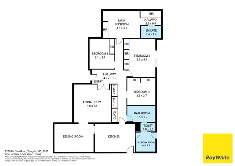 Floorplan of Homely rural property listing, 1239 McBain Road, Tongala VIC 3621