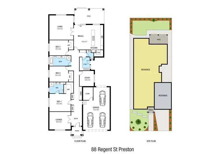 Floorplan of Homely house listing, 88 Regent Street, Preston VIC 3072