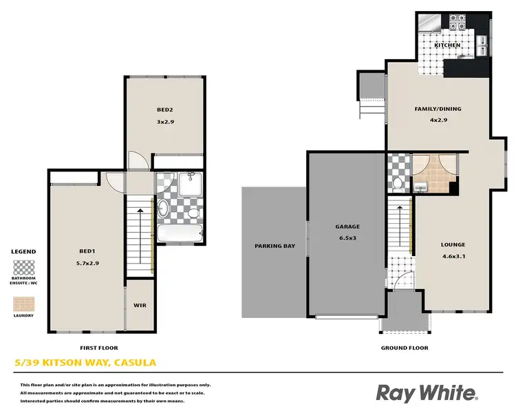 Floorplan of Homely townhouse listing, 5/39 Kitson Way, Casula NSW 2170