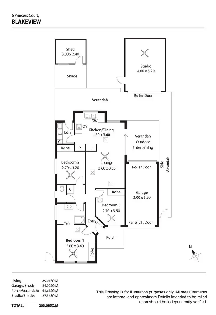 Floorplan of Homely house listing, 6 Princess Court, Blakeview SA 5114