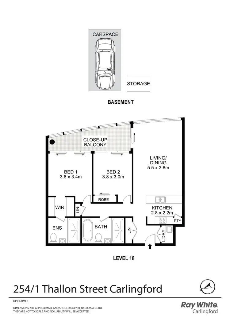 Floorplan of Homely apartment listing, 254/1 Thallon Street, Carlingford NSW 2118