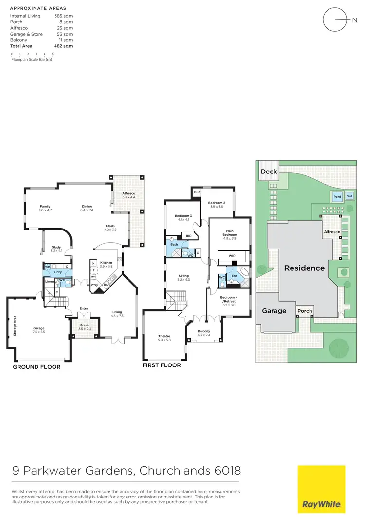 Floorplan of Homely house listing, 9 Parkwater Gardens, Churchlands WA 6018