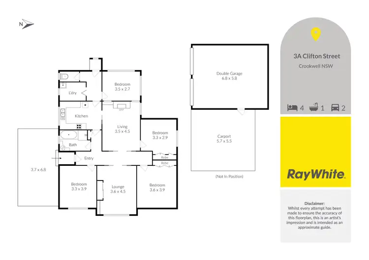 Floorplan of Homely house listing, 3A Clifton Street, Crookwell NSW 2583