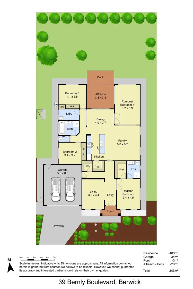 Floorplan of Homely house listing, 39 Bernly Boulevard, Berwick VIC 3806