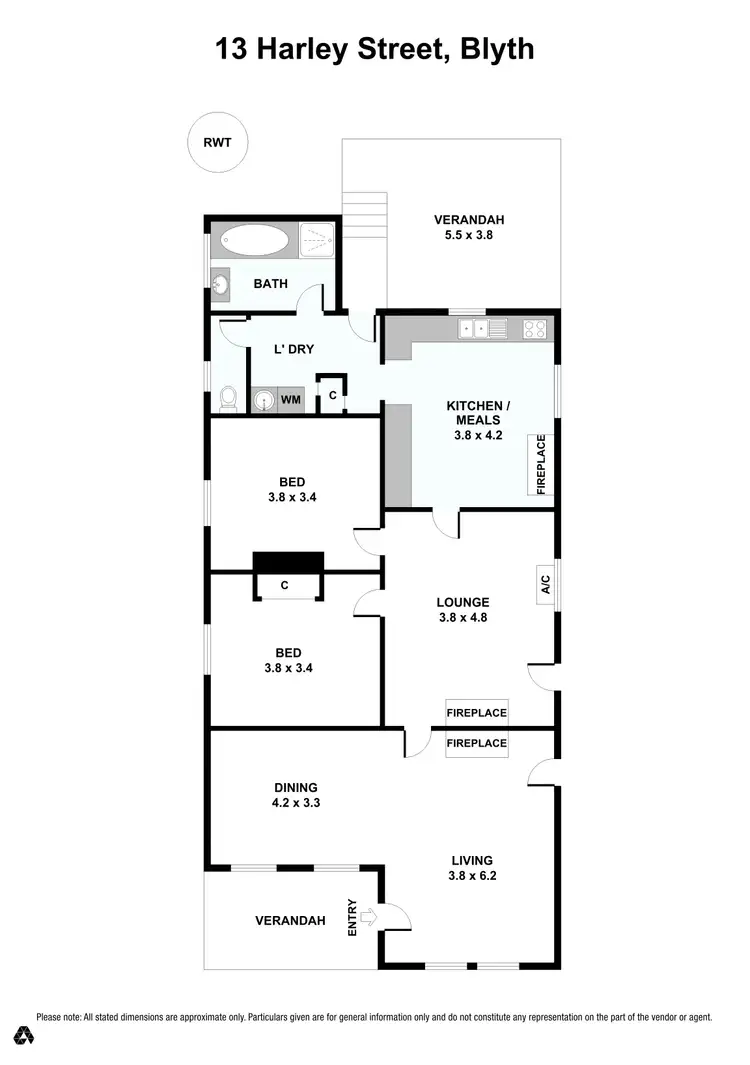Floorplan of Homely house listing, 13 Harley Street, Blyth SA 5462