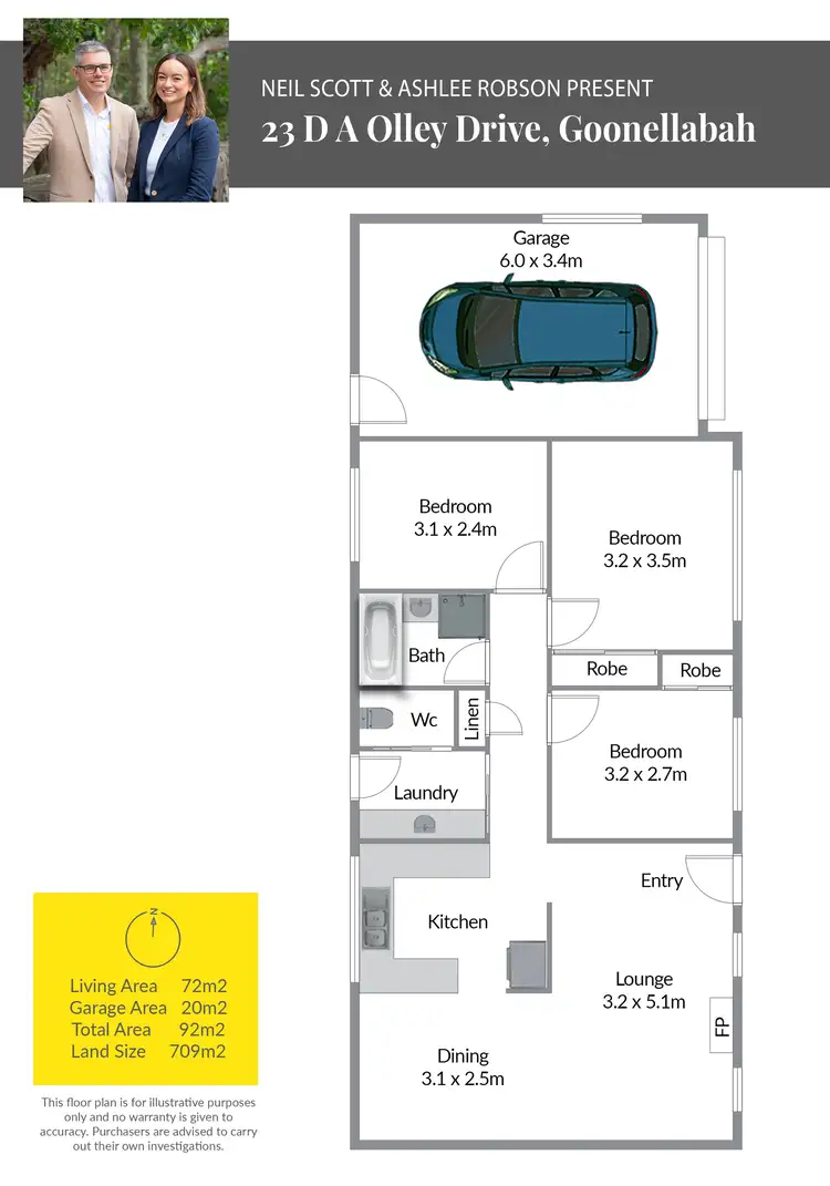 Floorplan of Homely house listing, 23 D A Olley Drive, Goonellabah NSW 2480