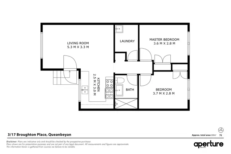 Floorplan of Homely unit listing, 3/17 Broughton Place, Queanbeyan NSW 2620