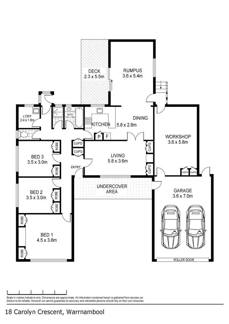Floorplan of Homely house listing, 18 Carolyn Crescent, Warrnambool VIC 3280
