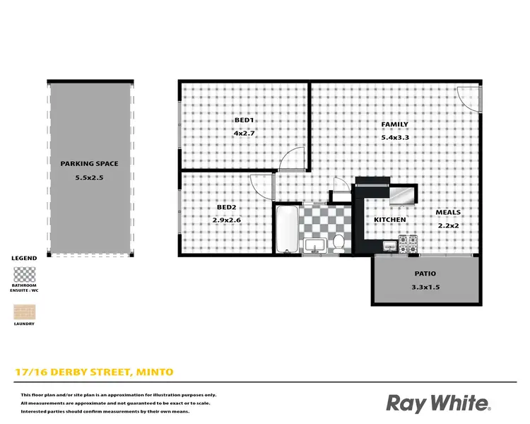 Floorplan of Homely unit listing, 17/16 Derby Street, Minto NSW 2566