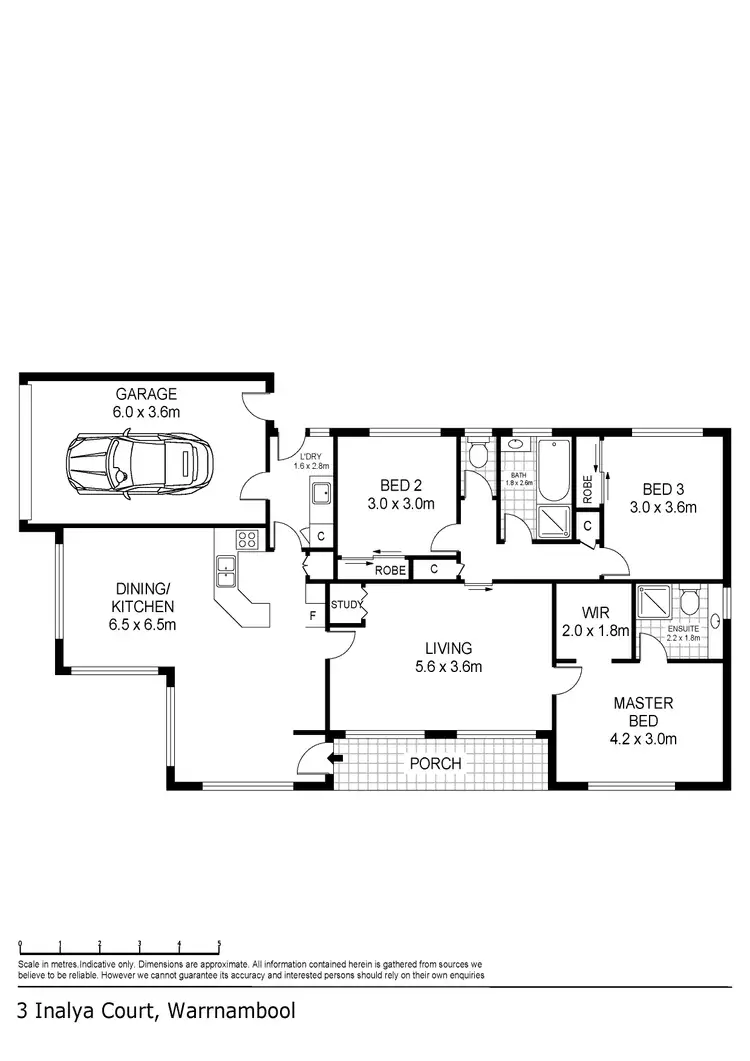 Floorplan of Homely house listing, 3 Inalya Court, Warrnambool VIC 3280