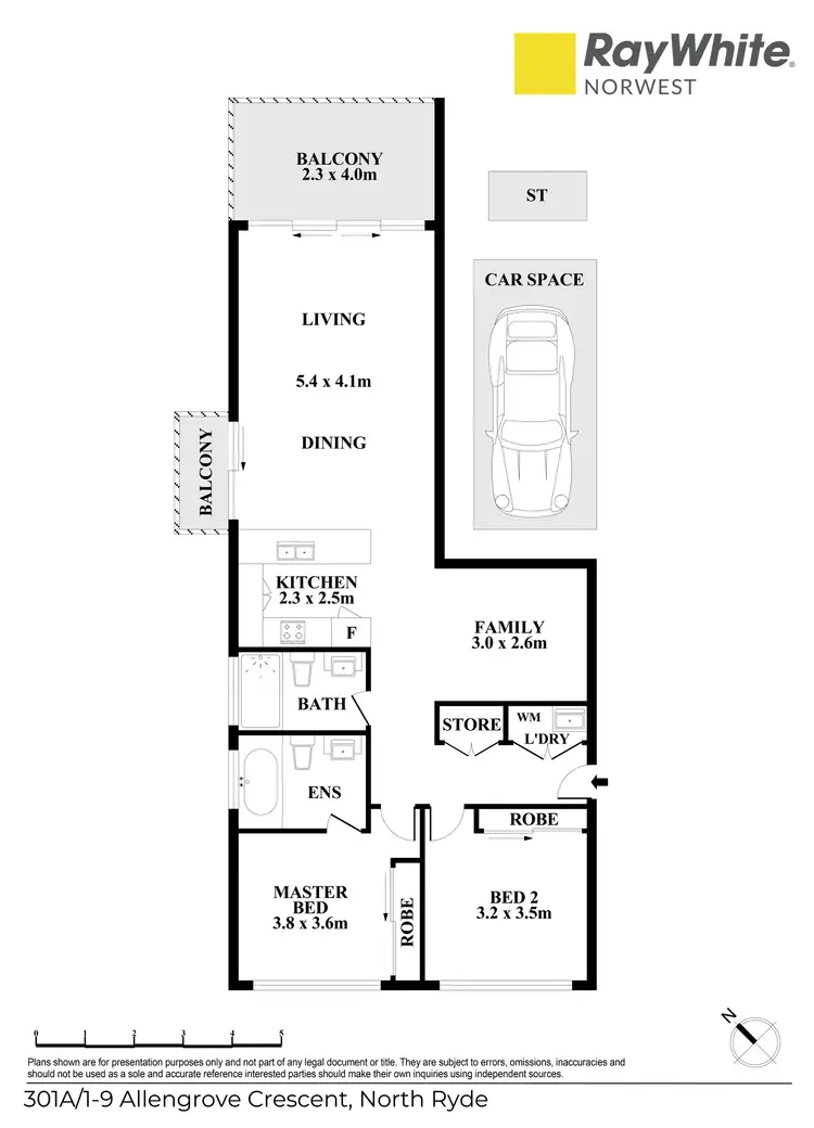 Floorplan of Homely apartment listing, 301A/1-9 Allengrove Crescent, North Ryde NSW 2113
