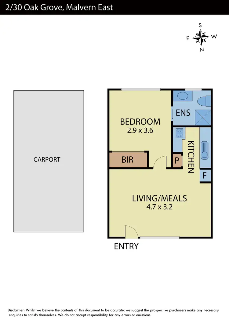 Floorplan of Homely apartment listing, 2/30 Oak Grove, Malvern East VIC 3145