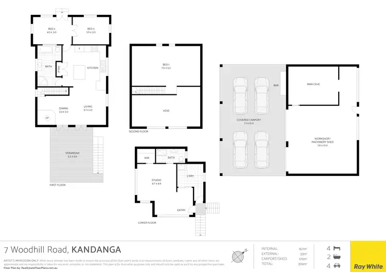 Floorplan of Homely rural property listing, 7 Woodhill Road, Kandanga QLD 4570