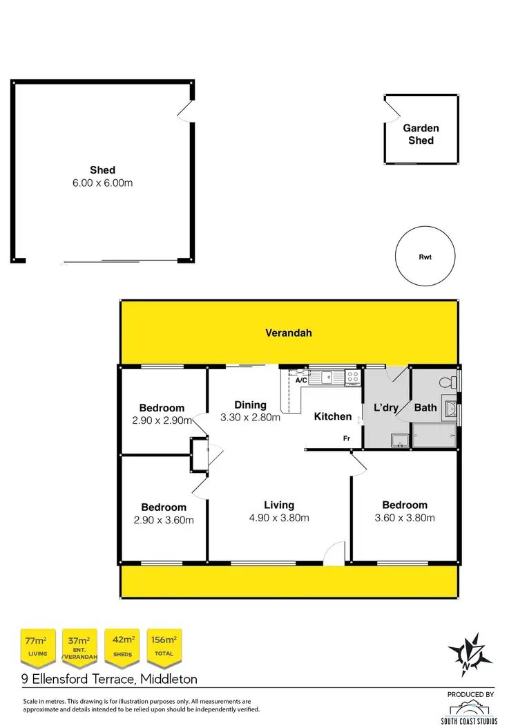 Floorplan of Homely house listing, 9 Ellensford Terrace, Middleton SA 5213