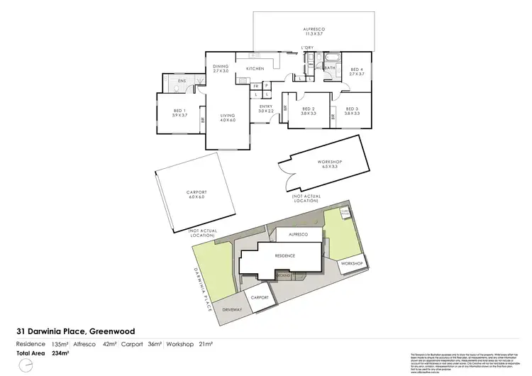 Floorplan of Homely house listing, 31 Darwinia Place, Greenwood WA 6024