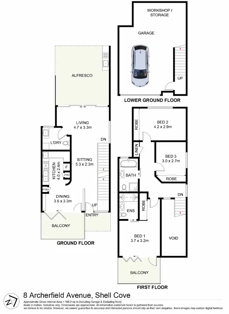 Floorplan of Homely semi-detached listing, 8 Archerfield Drive, Shell Cove NSW 2529
