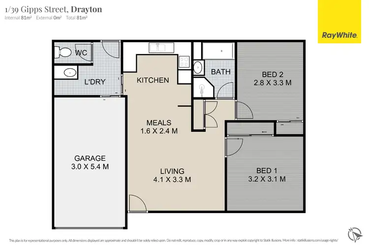 Floorplan of Homely unit listing, 1/39 Gipps Street, Drayton QLD 4350
