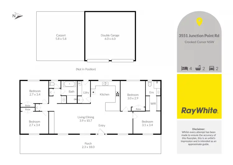 Floorplan of Homely rural property listing, 3551 Junction Point Road, Crookwell NSW 2583