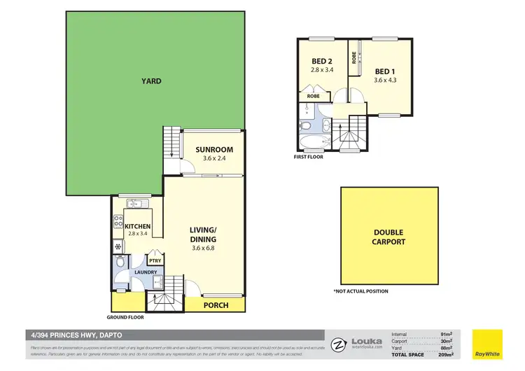 Floorplan of Homely townhouse listing, 4/394 Princes Highway, Dapto NSW 2530
