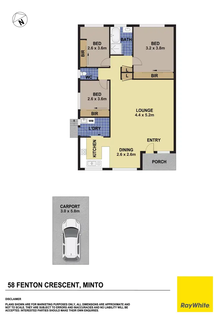 Floorplan of Homely house listing, 58 Fenton Crescent, Minto NSW 2566