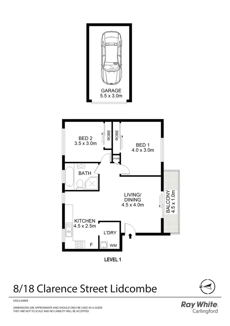 Floorplan of Homely apartment listing, 8/18 Clarence Street, Lidcombe NSW 2141