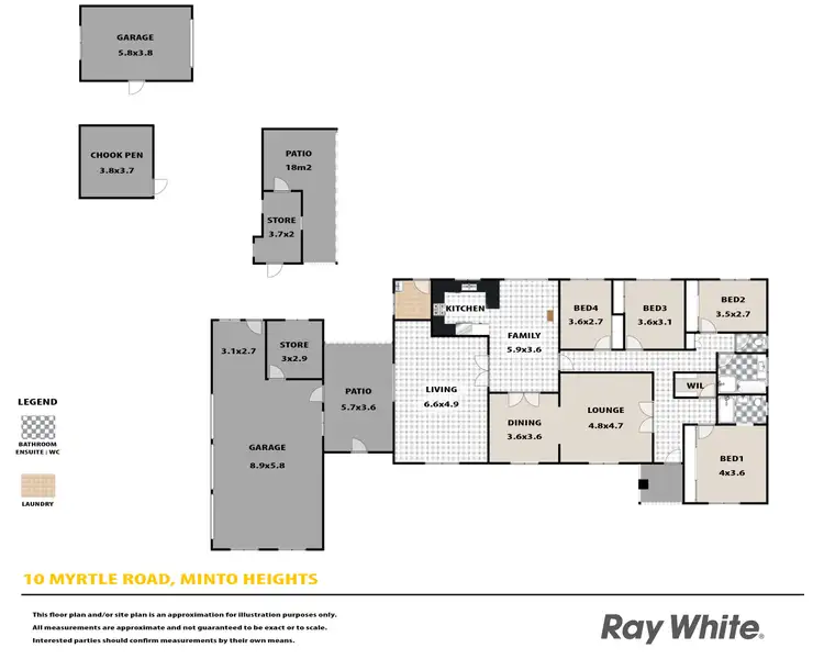 Floorplan of Homely house listing, 10 Myrtle Street, Minto Heights NSW 2566