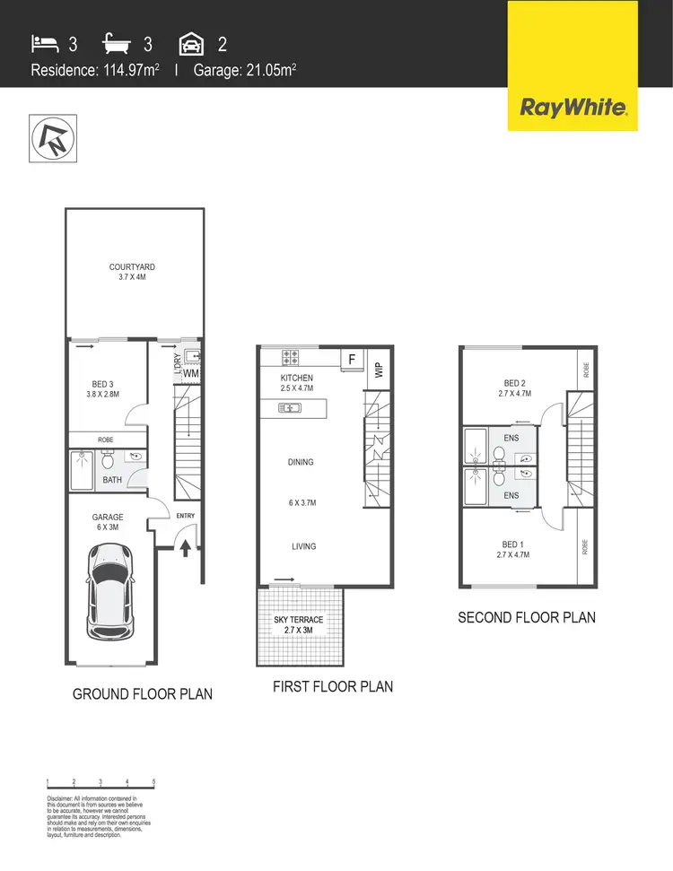 Floorplan of Homely townhouse listing, 7/8 Henry Kendall Street, Franklin ACT 2913