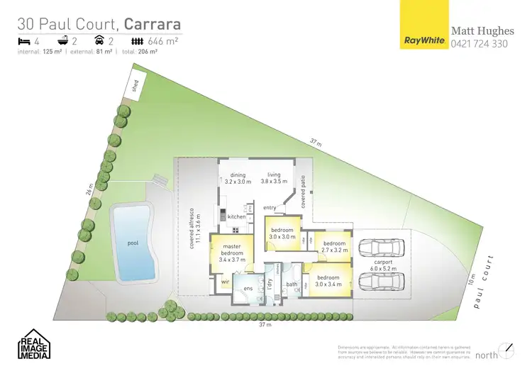 Floorplan of Homely house listing, 30 Paul Court, Carrara QLD 4211
