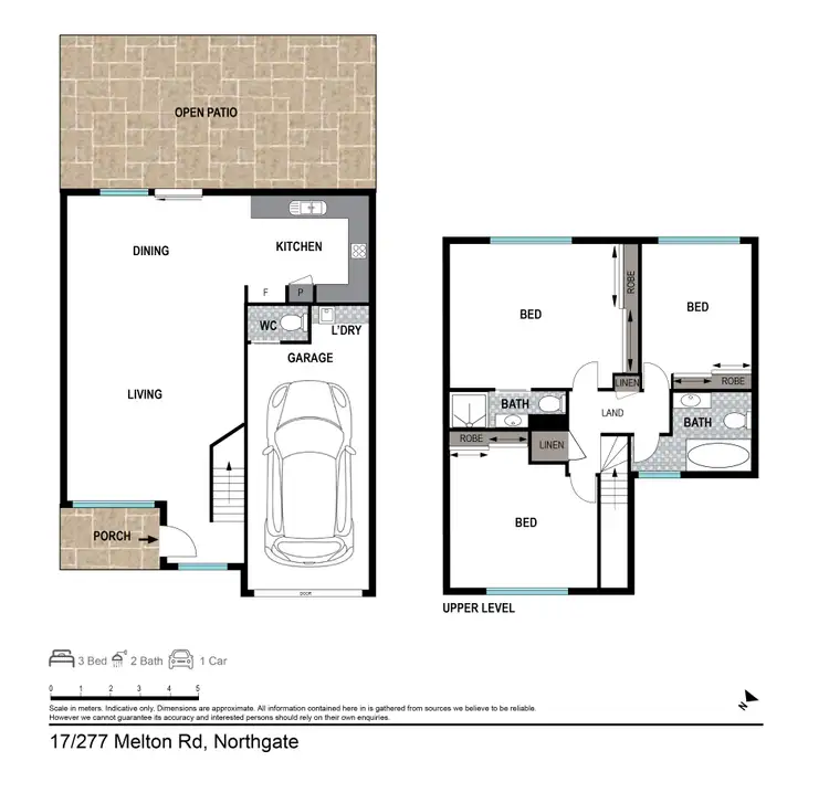 Floorplan of Homely townhouse listing, 17/277 Melton Road (entry via Dethridge St), Northgate QLD 4013