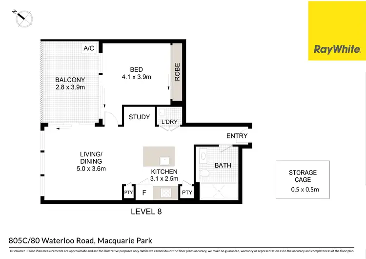 Floorplan of Homely unit listing, 805C/80 Waterloo Road, Macquarie Park NSW 2113