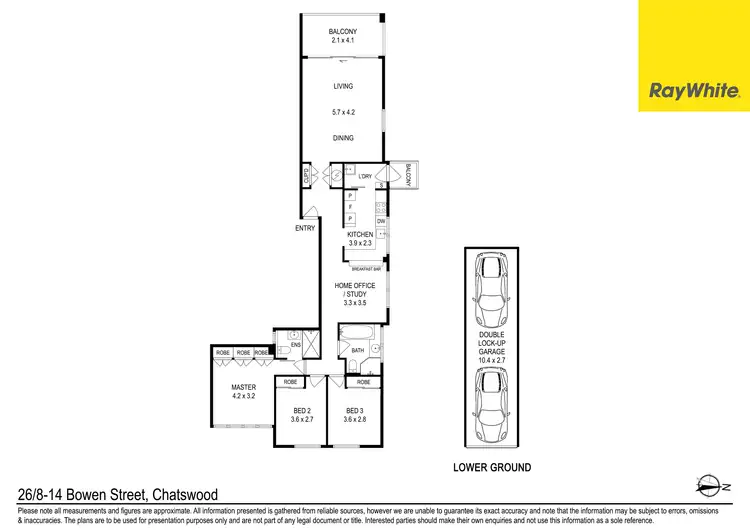 Floorplan of Homely unit listing, 26/8-14 Bowen Street, Chatswood NSW 2067