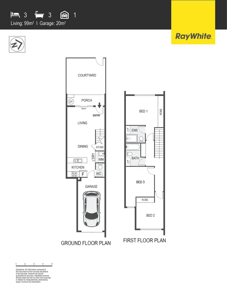 Floorplan of Homely townhouse listing, 98/161 Mortimer Lewis Drive, Greenway ACT 2900