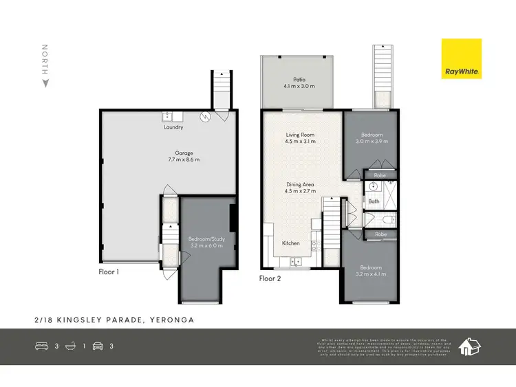 Floorplan of Homely townhouse listing, 2/18 Kingsley Parade, Yeronga QLD 4104
