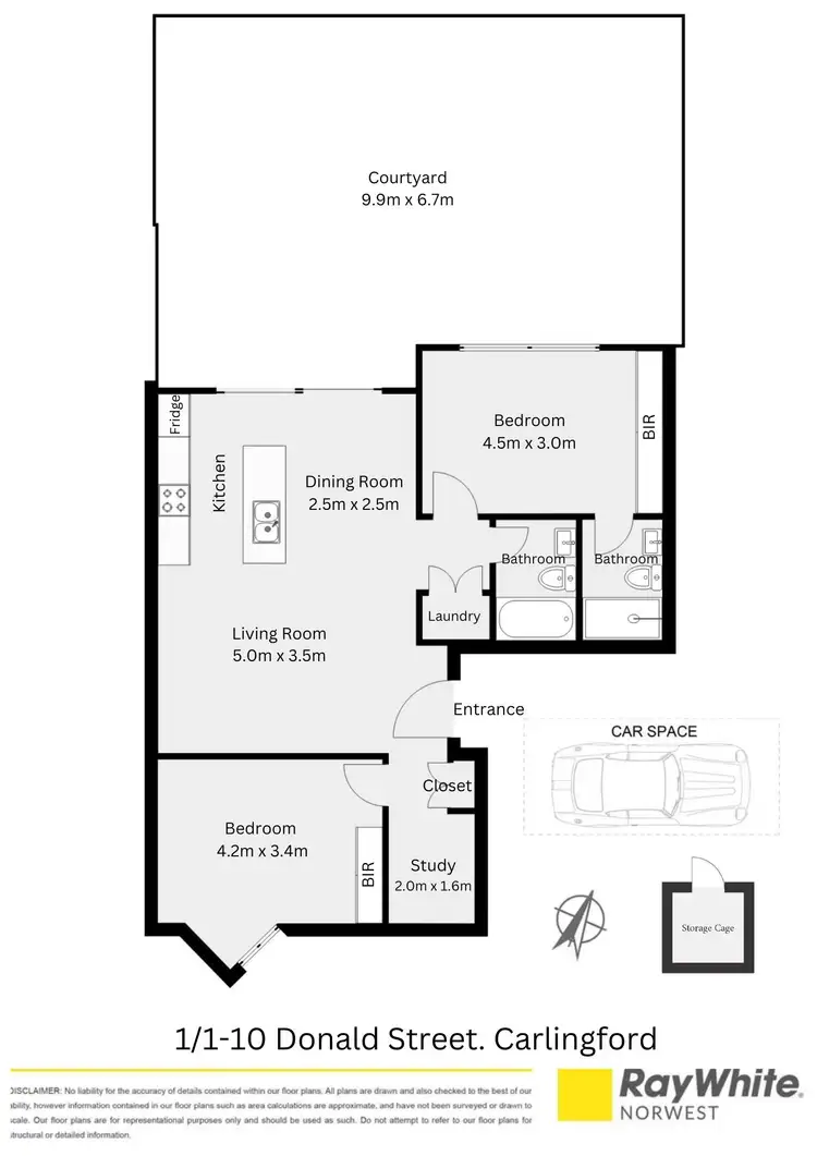 Floorplan of Homely apartment listing, 1/1-11 Donald Street, Carlingford NSW 2118