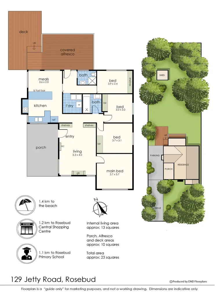 Floorplan of Homely house listing, 129 Jetty Road, Rosebud VIC 3939