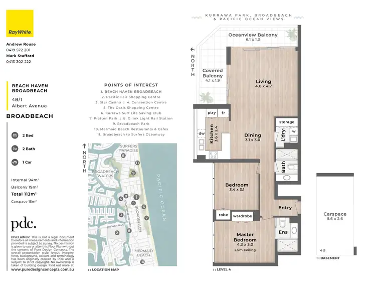 Floorplan of Homely unit listing, 4B/1 Albert Avenue, Broadbeach QLD 4218