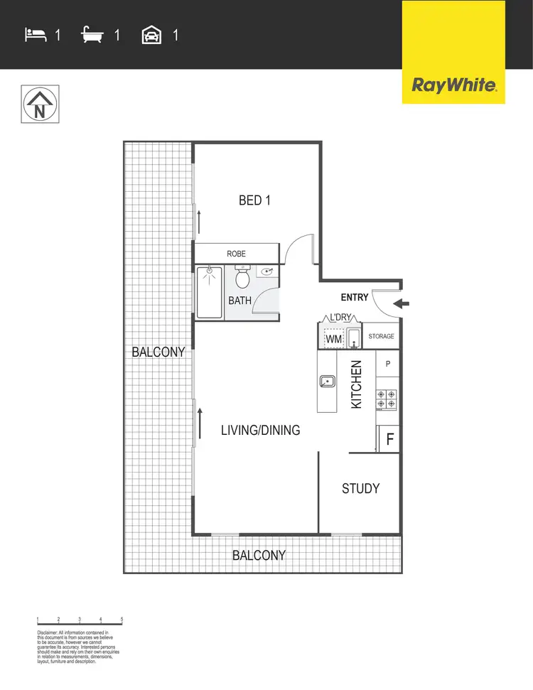 Floorplan of Homely unit listing, 136/8 Baudinette Circuit, Bruce ACT 2617