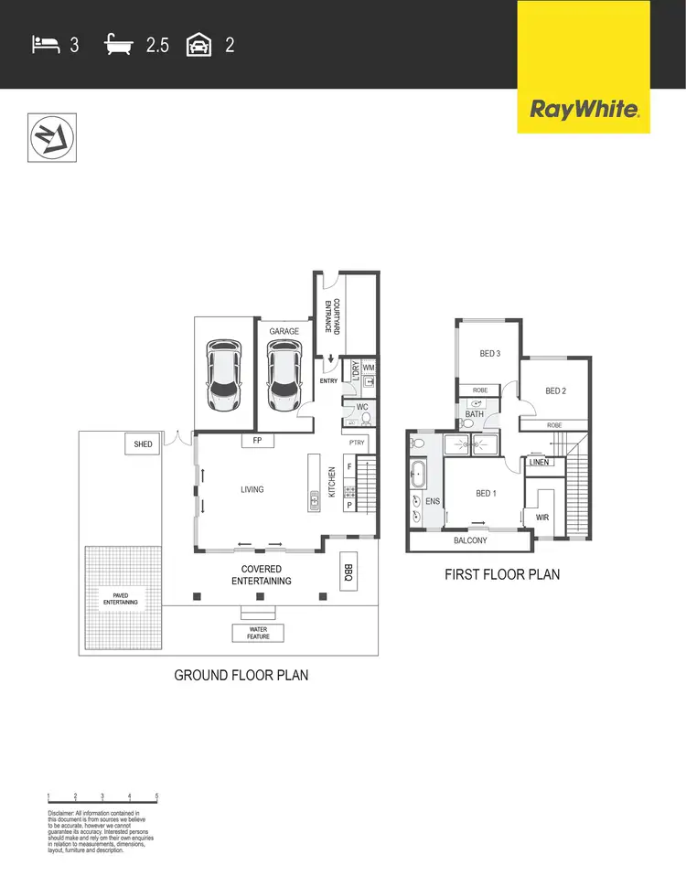 Floorplan of Homely townhouse listing, 5/40 Macleay Street, Turner ACT 2612