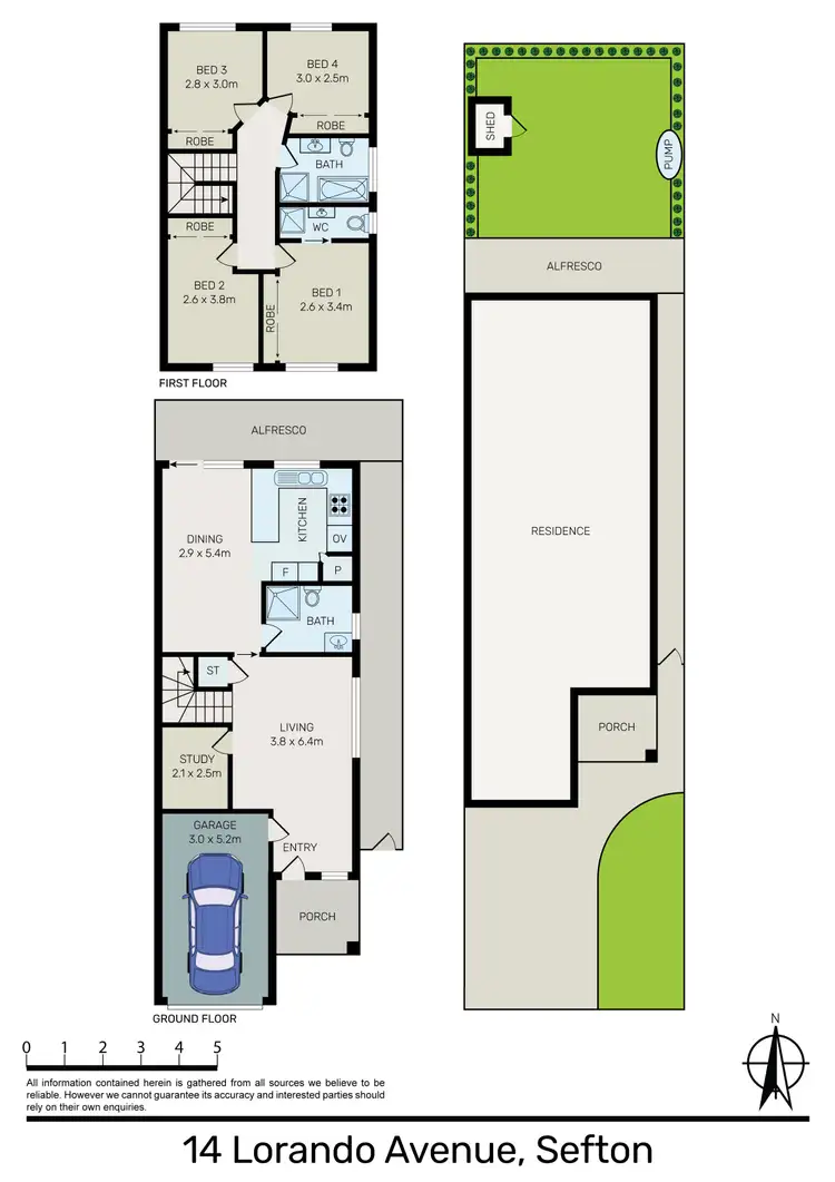 Floorplan of Homely semi-detached listing, 14 Lorando Avenue, Sefton NSW 2162