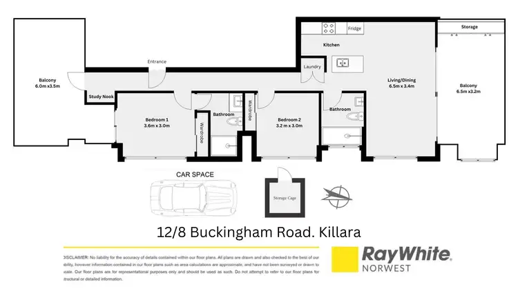Floorplan of Homely apartment listing, 12/8 Buckingham Road, Killara NSW 2071