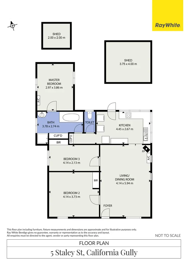 Floorplan of Homely house listing, 5 Staley Street, California Gully VIC 3556